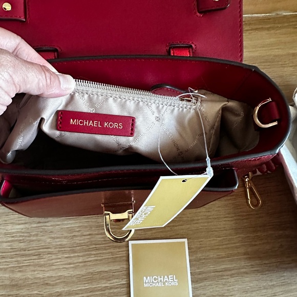 Michael Kors Metallic Red Bag - Picture 10 of 16